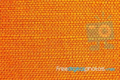 Close Up Of Orange Fabric Texture For Background Stock Photo