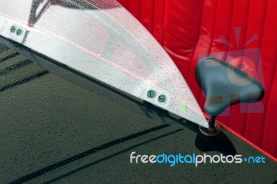 Close-up Of Part Of A Vintage Sports Car Stock Photo