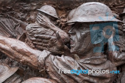 Close-up Of Part Of Battle Of Britain War Memorial Stock Photo