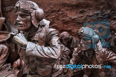 Close-up Of Part Of Battle Of Britain War Memorial Stock Photo