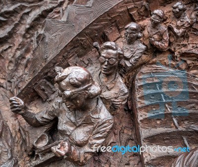 Close-up Of Part Of Battle Of Britain War Memorial Stock Photo