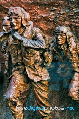 Close-up Of Part Of The Battle Of Britain Monument On The Embank… Stock Photo