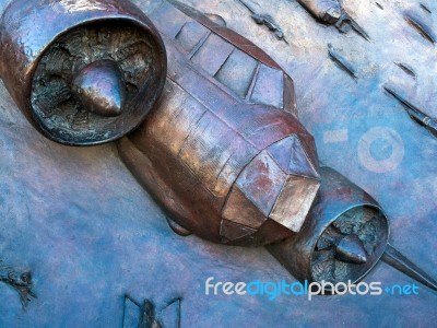 Close-up Of Part Of The Battle Of Britain War Memorial Stock Photo