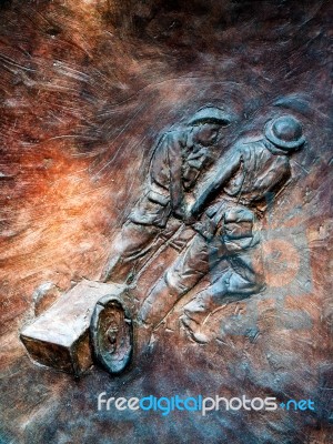 Close-up Of Part Of The Battle Of Britain War Memorial Stock Photo