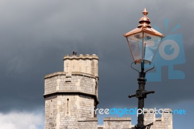 Close-up Of Part Of Windsor Castle Stock Photo