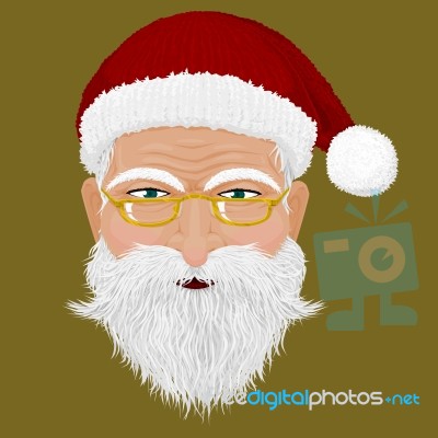 Close Up Of Santa's Face Stock Image