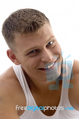 Close Up Of Smiling Young Fellow Stock Photo