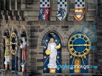 Close-up Of The Tower At Cardiff Castle Stock Photo