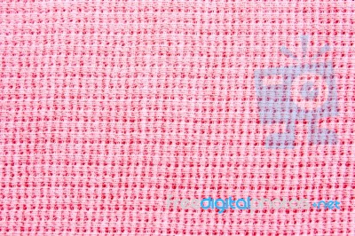 Close-up Pink  Fabric Textile Texture For Background Stock Photo