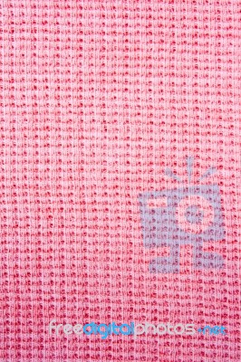 Close-up Pink  Fabric Textile Texture For Background Stock Photo