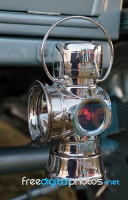 Close-up Rear Lamp On A Vintage Rolls Royce Stock Photo