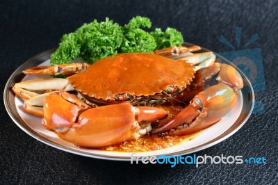 Close Up Singapore Chilli Mud Crab Stock Photo