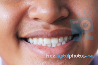 Close Up Smile Stock Photo