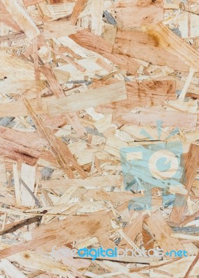 Close Up Texture Of Oriented Strand Board - Osb Stock Photo