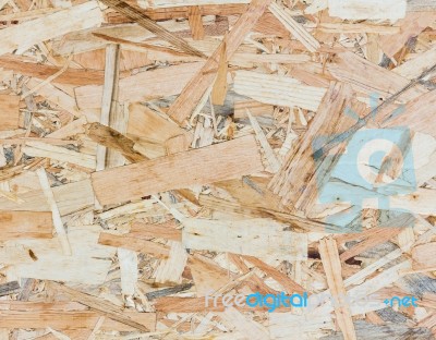 Close Up Texture Of Oriented Strand Board - Osb Stock Photo