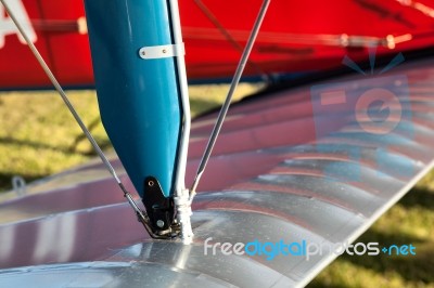 Close-up View Of Part Of A Vintage Planes Wing Stock Photo