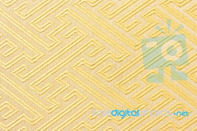 Close-up Yellow Fabric Textile Texture Stock Photo