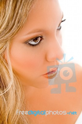 Close View Of Gorgeous Fashionable Model Stock Photo