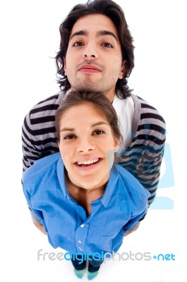 Close View Of Young Couple Standing Stock Photo