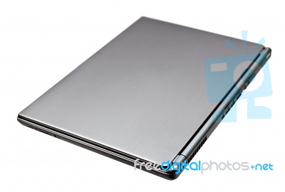 Closed Laptop Computer Stock Photo