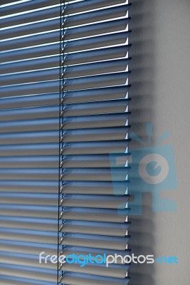 Closed Window Blinds Stock Photo