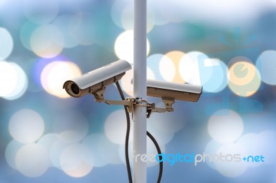 Closeup Cctv Camera Stock Photo