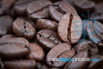 Closeup Coffee Beans Stock Photo