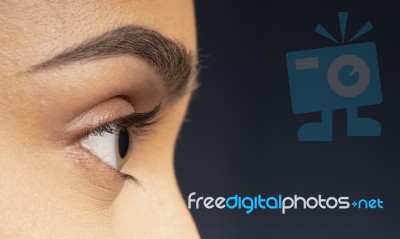 Closeup Of An Eyelashes Stock Photo