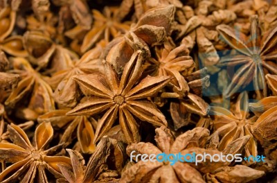 Closeup Of Anise Stars Stock Photo