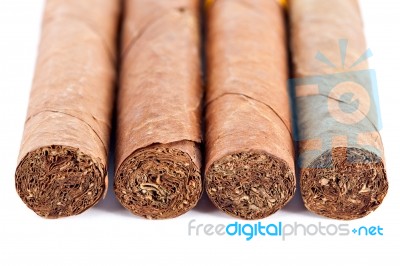 Closeup Of Cigar Texture Stock Photo