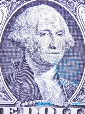 Closeup Of Detail On The Us $1 Dollar Stock Photo