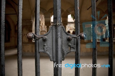 Closeup Of Old Gate Stock Photo