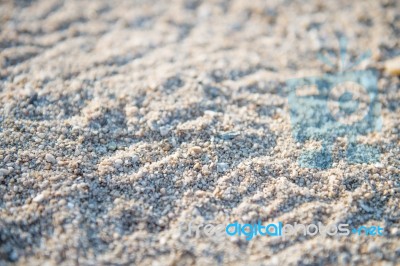 Closeup Of Some Sand On The Shore Stock Photo