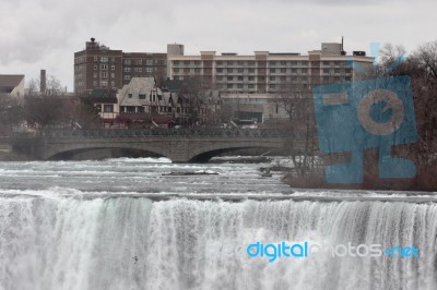 Closeup Of The Niagara Falls Stock Photo