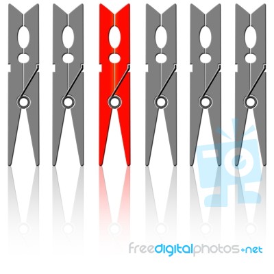 Clothes Pegs Stock Image