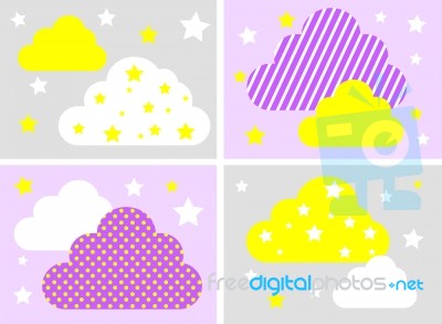 Cloud And Star -  Illustration Stock Image