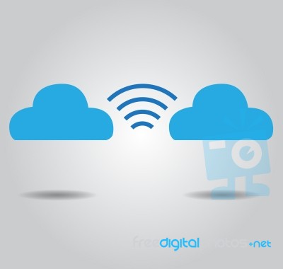 Cloud And Wifi  Icon Stock Image