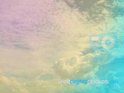 Cloud Background With Fill Pastel Color Stock Photo