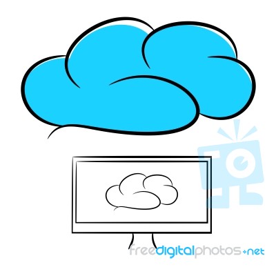 Cloud Computer Illustration Stock Image