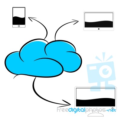 Cloud Computer Illustration Stock Image