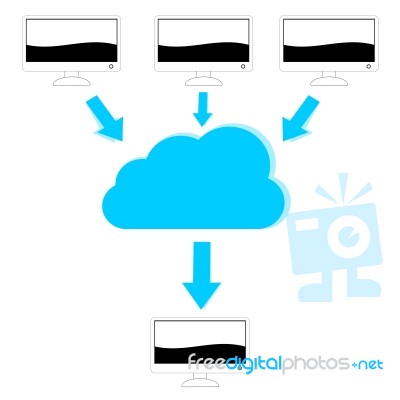 Cloud Computer Illustration Stock Image