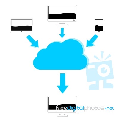 Cloud Computer Illustration Stock Image