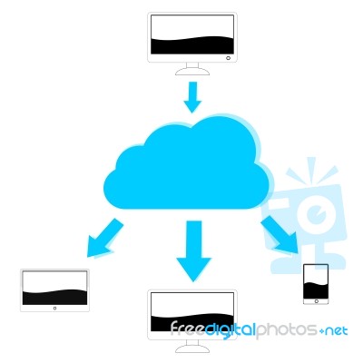 Cloud Computer Illustration Stock Image