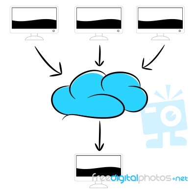 Cloud Computer Illustration Stock Image