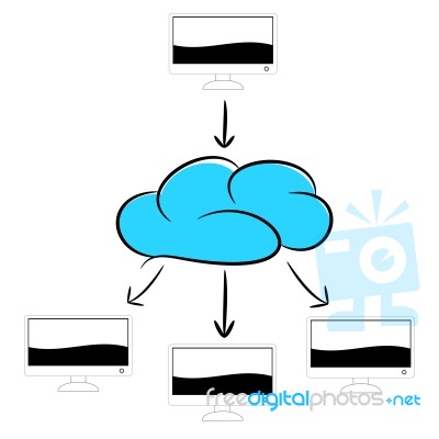 Cloud Computer Illustration Stock Image