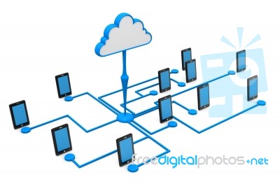 Cloud Computing Device Stock Image