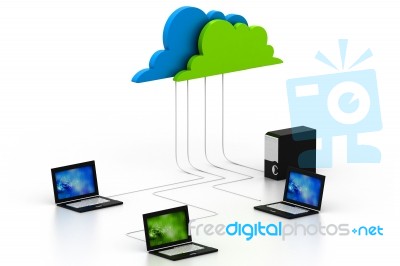 Cloud Computing Devices Stock Image