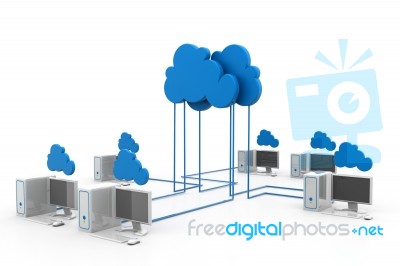 Cloud Computing Devices Stock Image