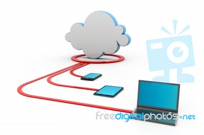 Cloud Computing Devices Stock Image