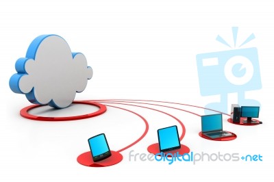 Cloud Computing Devices Stock Image